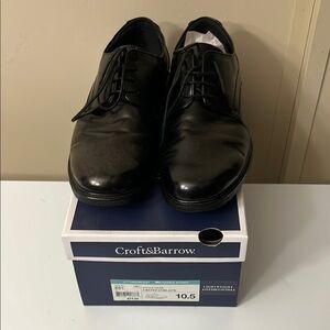 Croft & Barrow Men’s Black Dress Shoes sz 10.5